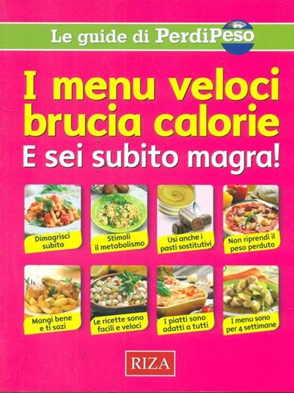 I menù veloci brucia calorie - copertina