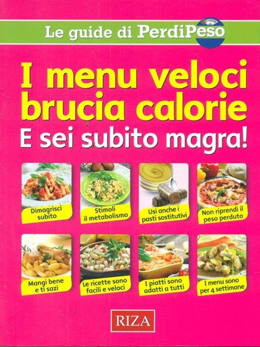 I menù veloci brucia calorie - copertina