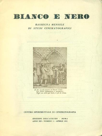 Bianco e nero. Anno XII - Numero 4 - Aprile 1951 - copertina
