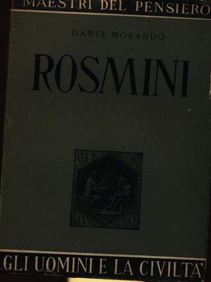 Rosmini - Dante Morando - copertina