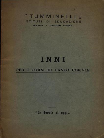 Inni per i corsi di canto corale - copertina
