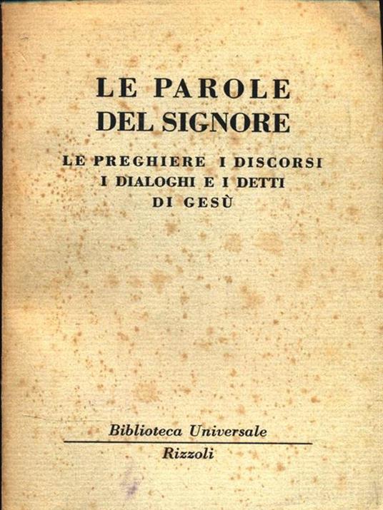 Le parole del Signore - copertina