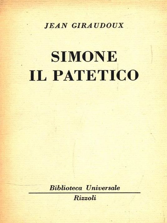 Simone il patetico - Jean Giraudoux - copertina