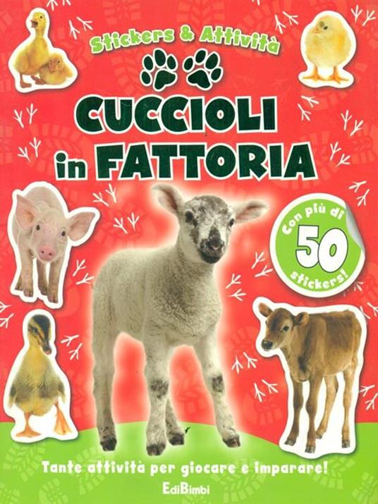 Cuccioli in fattoria. Con adesivi - copertina