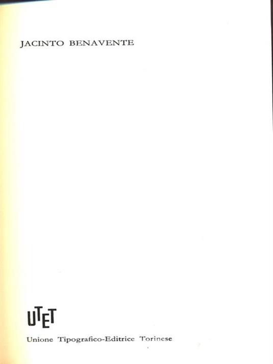 Jacinto Benavente Premio Nobel 1922 - copertina