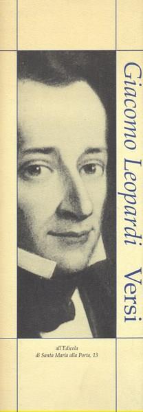 Versi - Giacomo Leopardi - copertina