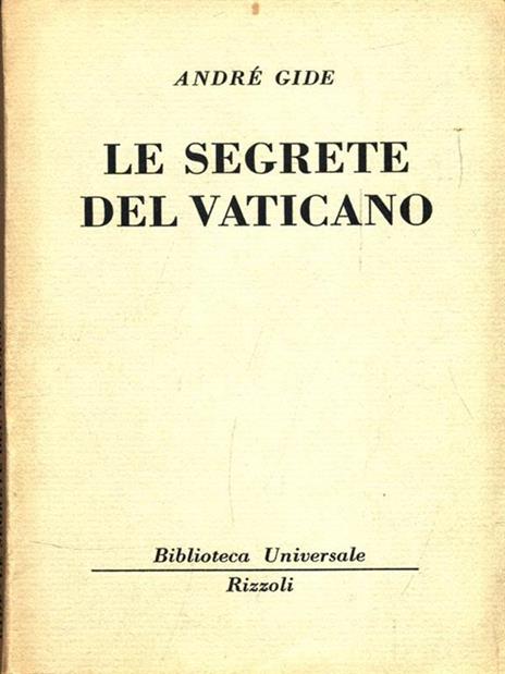 Le segrete del vaticano - André Gide - copertina