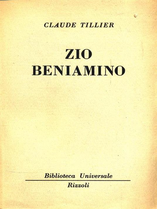 Zio Beniamino - Claude Tillier - copertina