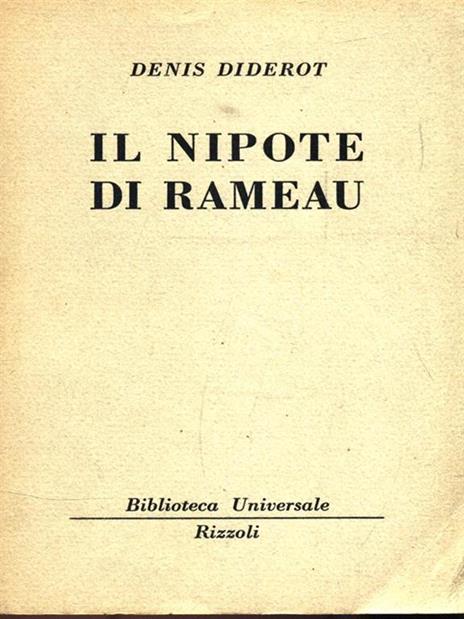 Il nipote di Rameau - Denis Diderot - copertina