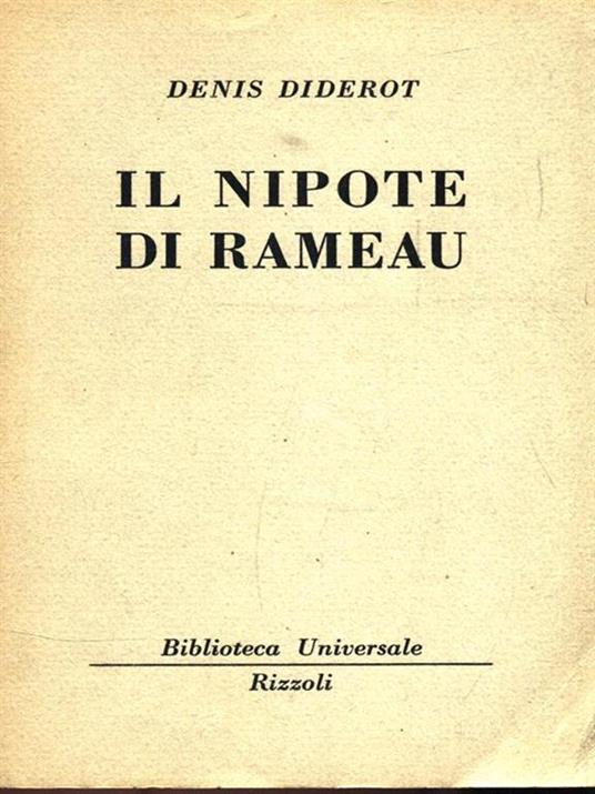 Il nipote di Rameau - Denis Diderot - copertina