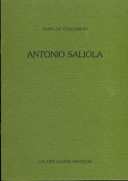 Antonio Saliola - Jean-Luc Chalumeau - copertina