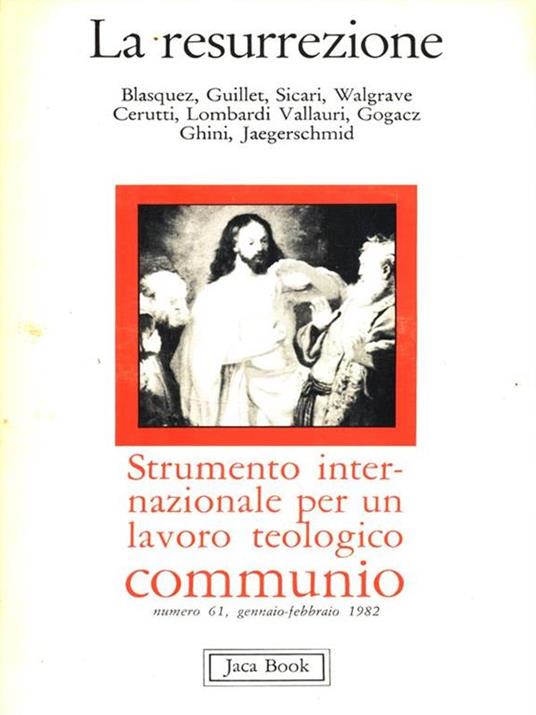 Communio N. 61 Gennaio Febbraio 1982 - copertina