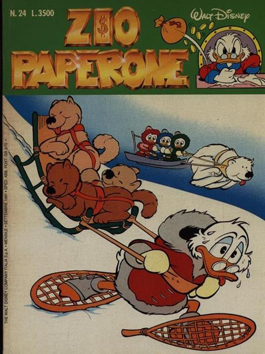 Zio Paperone n. 24/settembre 1991 - Walt Disney - copertina