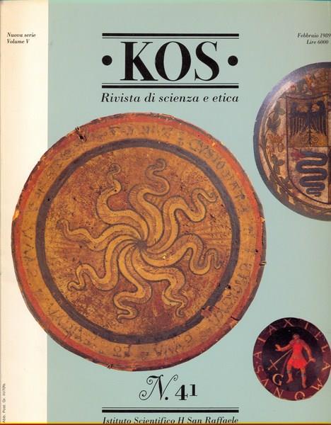 KOS. Rivista di scienza e etica N. 41 Febbraio 1988 - copertina