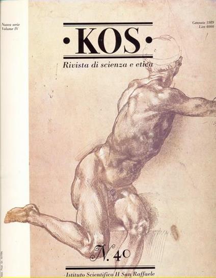 KOS. Rivista di scienza e etica N. 40 Gennaio 1989 - copertina