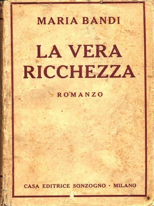 La vera ricchezza - Maria Antonietta Banti - copertina