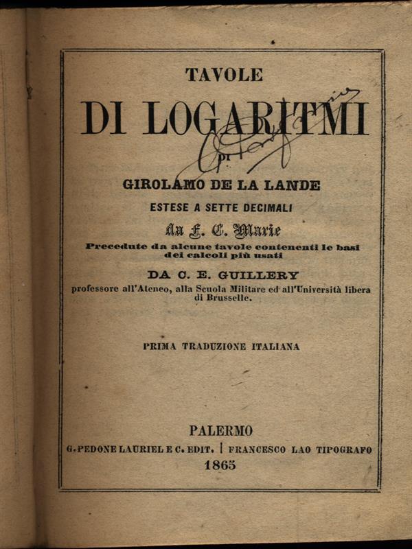 Tavole di logaritmi