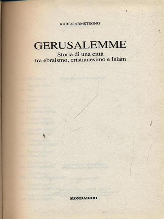 Gerusalemme - Karen Armstrong - copertina
