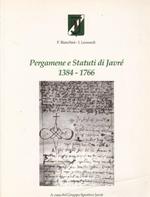 Pergamene e statuti di Javrè 1384-1766