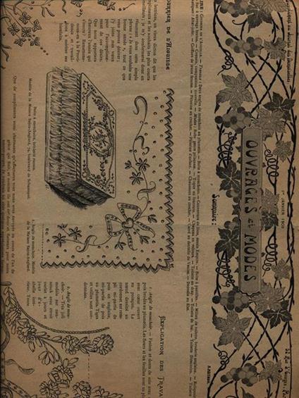 Du journal des demoiselles 1909. supplementi: Ouvrages et Modes - copertina