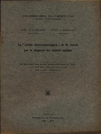 Le psicosi post-operatorie. Estratto - Gianni Zanelotti - copertina