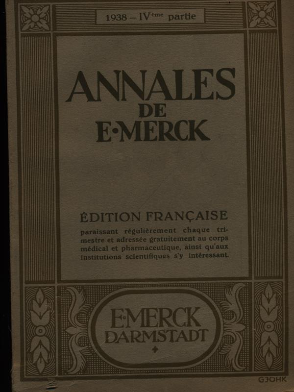 Annales de E. Merck 1929 IVeme partie