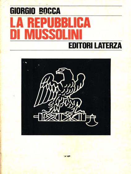 La Repubblica di Mussolini - Giorgio Bocca - copertina