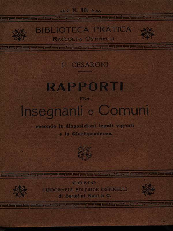 Rapporti fra insegnanti e comuni