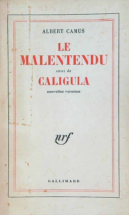 Le malentendu suivi de Caligula