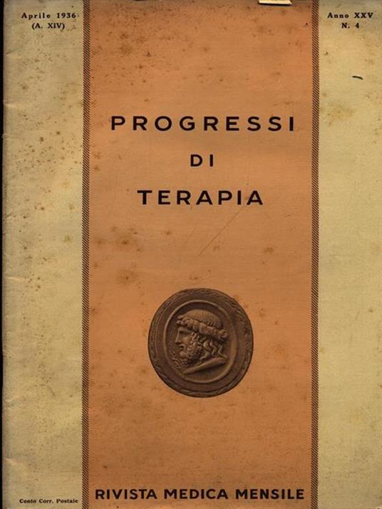 Progressi di terapia n. 4/aprile 1936 - copertina