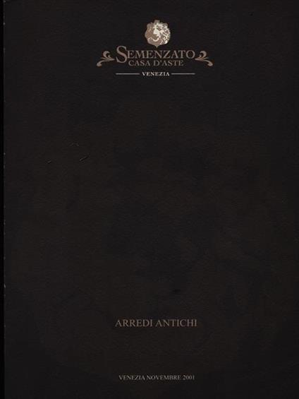 Arredi antichi asta novembre 2001 - copertina