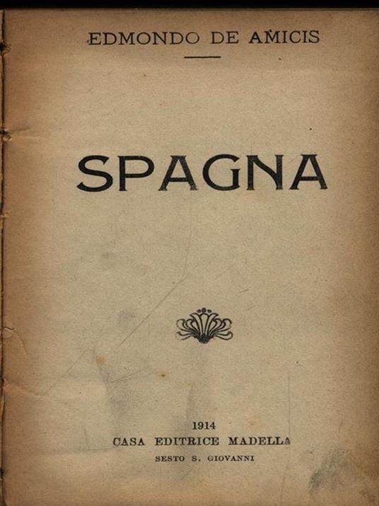 Spagna - Edmondo De Amicis - copertina