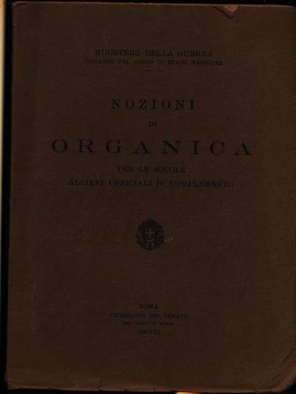 Nozioni di organica - copertina