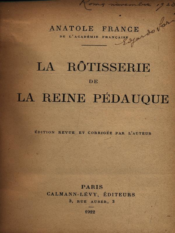 La rotisserie de la reine pedauque