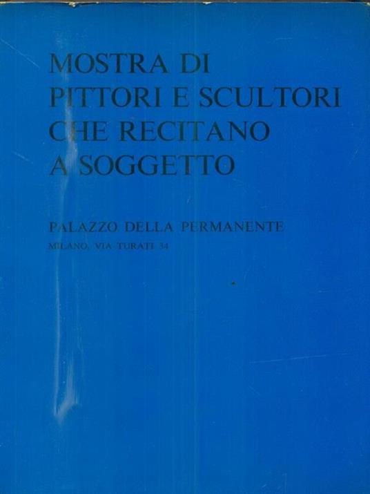 Mostra di pittori e scultori che recitano a soggetto 1971 - copertina