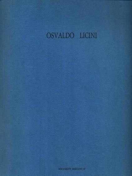 Osvaldo Licini - copertina