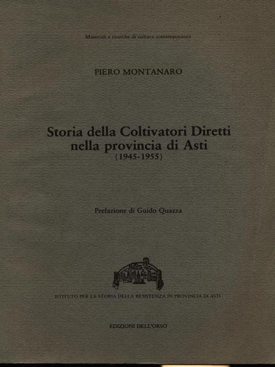 Storia della Coltivatori Diretti nella provincia di Asti - copertina
