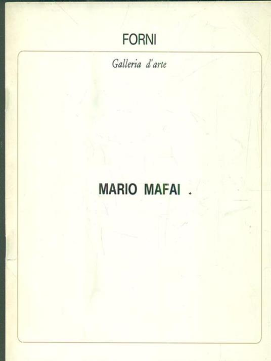 Mario Mafai - copertina