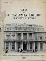 Atti della Accademia Ligure di Scienze e Lettere serie V vol. L