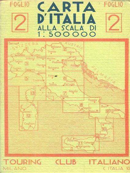 Carta d'Italia. Foglio 2. Alla scala di 1:500 000 - copertina