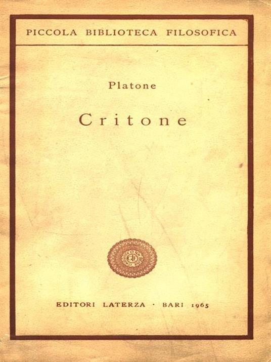 Critone - Platone - copertina