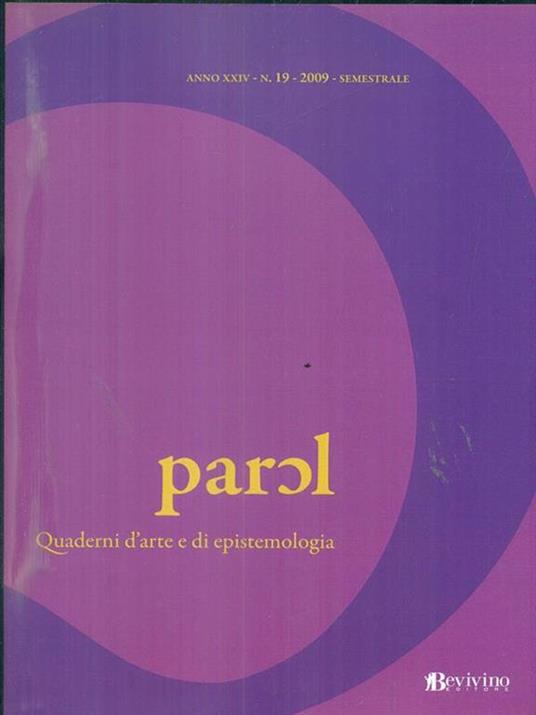Parol. Anno XXIV. n. 19. 2009 - copertina