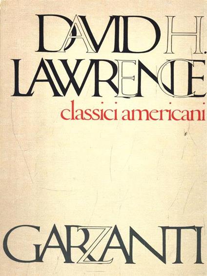 Classici americani - David Herbert Lawrence - copertina
