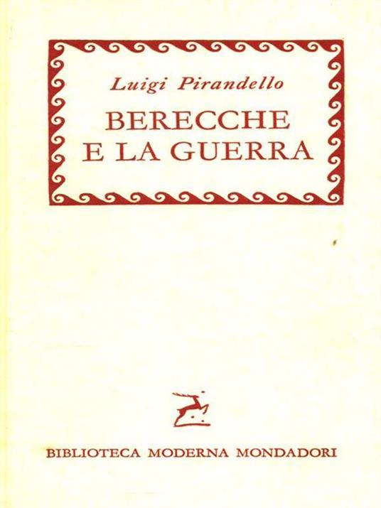 Berecche e la guerra - Luigi Pirandello - copertina