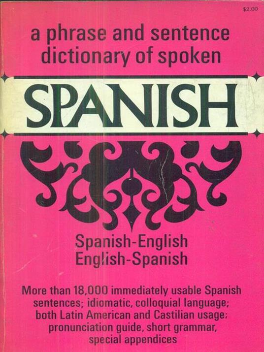 Dictionary of spoken spanish - copertina