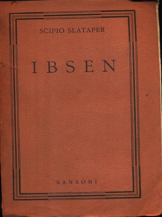 Ibsen - Scipio Slataper - copertina