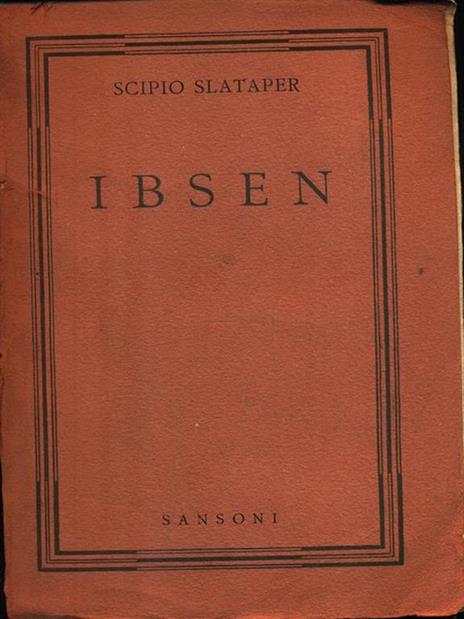 Ibsen - Scipio Slataper - copertina