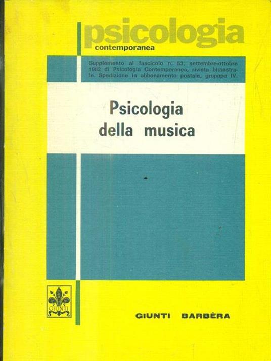 Psicologia della musica - copertina