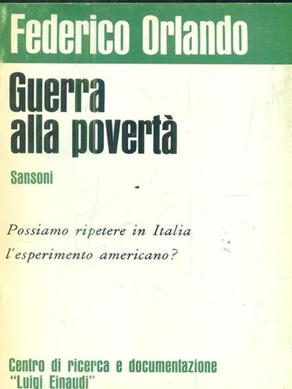 Guerra alla povertà - Federico Orlando - copertina