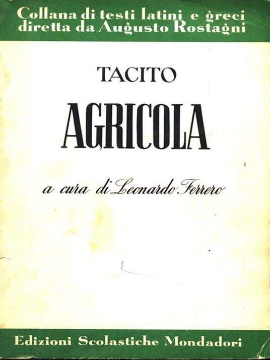 Agricola - P. Cornelio Tacito - copertina